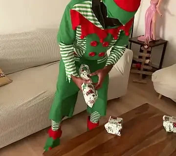 pre christmas party with an elf with deep throat balls deep anal double anal fisting squirting and prolapse 1733500546